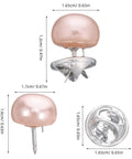 25Pcs No Sew Faux Pearl Brooch Pins detachable sweater clips with exact dimensions for precise fit and stylish security.