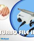 TurboFile II Electric Nail File 2026 Upgrade Handpiece With 30,000 RPM Motor in use for professional manicures.