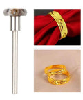 Sturdy Multi-Angle Jewelry Cutting Tool for Engraving and Shank Flywheel Work, with shown engraved rings.