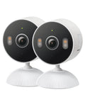 2K Indoor Outdoor Wired Security Camera Kit For Dope Home Surveillance With Baby Monitor And Pet Cam Person And Motion Detection 2 pack