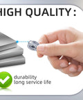 Hand holding 20 Pack V Groove Bearings V623ZZ Carbon Steel Double Shielded Miniature Pulley Bearings