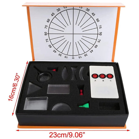 Top Shelf Optics Lens And Prism Set For School Physics Labs Featuring Concave Convex Lenses Plane Mirror Pinhole Rig And Light Pen for STEM
