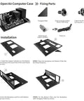 Open Frame Gaming PC Case For ATX And ITX Motherboards DIY Friendly 305 By 245Mm Fit One SSD And One HDD Bay Open Chassis Rack Design