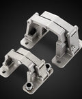 Heavy Duty Concealed Door Hinge With Silent Hydraulic Buffer For Fire Doors And Load Bearing Wood Or Aluminum Frames Soft Close Durable Steel Plate Base Ideal For Modern Interiors shown at an angled view.
