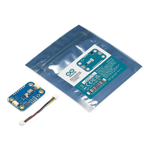 Modulino Vibro Vibration Feedback Module With Qwiic Sensor Plug and Play Tactile Alerts For MicroPython Prototyping in packaging.