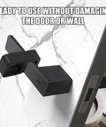 Silicone Door Knob Stopper Wall Protector Anti Collision Door Handle Guard Pocket Sized Portable Travel Kit save damage, black, wall mounted.