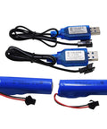 Monster Power 3.7V 1200mAh Li Ion RC Battery Pack Dual Pack With SM2P Plug And USB Cable for remote control cars and trucks