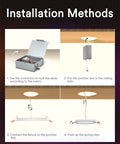 Installation steps for 4 Pack 6 Inch Ultra Thin Smart WiFi Recessed Canless Downlights RGBWW Color Changing with Junction Box