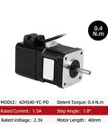 42HS40-YC-PD brake stepper motor with black housing and silver front plate, 40mm length.