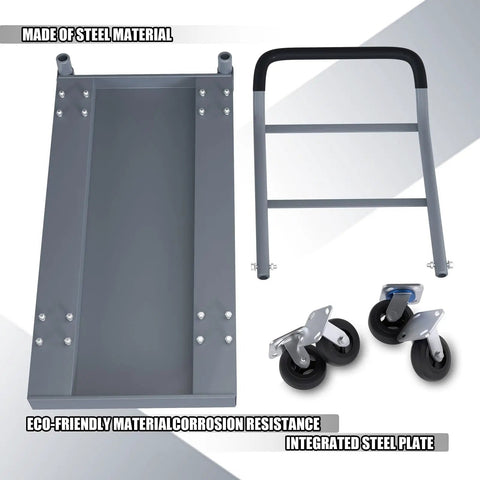 Heavy Duty Flatbed Cart 2200 Lb Capacity Workhorse Foldable Platform Truck Industrial Grade Steel Hand Push Dolly components