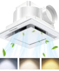 Two In One Bathroom Exhaust Fan With LED Light, Ultra Quiet Ventilation, Powerful Air Flow, Adjustable 3000K 4000K 5000K