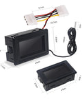 Black Waterproof Digital Thermometer Gauge For Aquarium And Car PC Case Incubator with 4 Pin Power Supply and LCD Readout