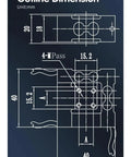 Technical drawing of Pro-Grade Six-Axis Force Sensor And 3D Load Cell For Multi-Directional Torque Measurement, 100 Kg Capacity.