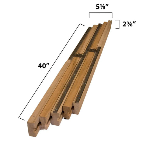 Heavy Duty Wooden Table Extension Slides For Big Boy Dining Tables Smooth Gliding Track Pair Fits Up To Eighty Inch Tops, 40 inch length.