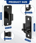 Beefy 6mm Steel Heavy Duty Gate Hinges Two-Pack, 600Lb Per Pair, Wall Mount sizes and dimensions displayed