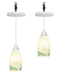 Kiven Instant Light Conversion Kit for 4/5/6inch Hole, 2-Light Glass Farmhouse Lighting with E26 adapter, 40 inch cord.