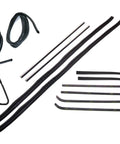 Chevrolet C And K Truck 1964 1965 1966 Door Window Glass Seal Kit 14 Piece Weatherstrip Set laid out on a white background.