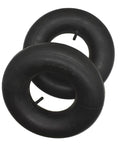 Heavy Duty 15x6-6 Inner Tube Two Pack With TR-13 Straight Valve, shown overlapping with valve stems visible, for 15x6.00-6 tires.
