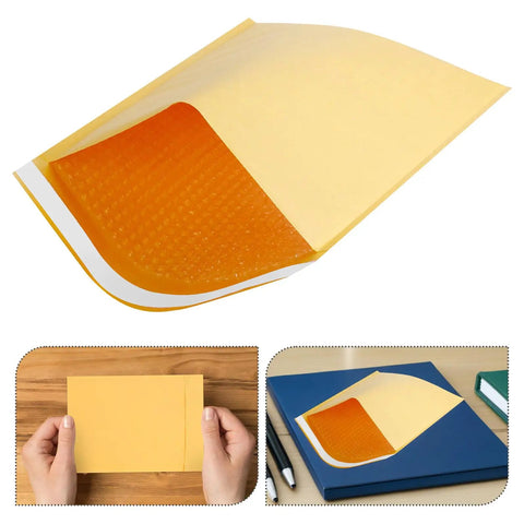 Kraft Paper Bubble Mailers 100 Pack Padded Envelopes 120x160mm Self Seal Waterproof Shipping Bags for Electronics and Important Documents