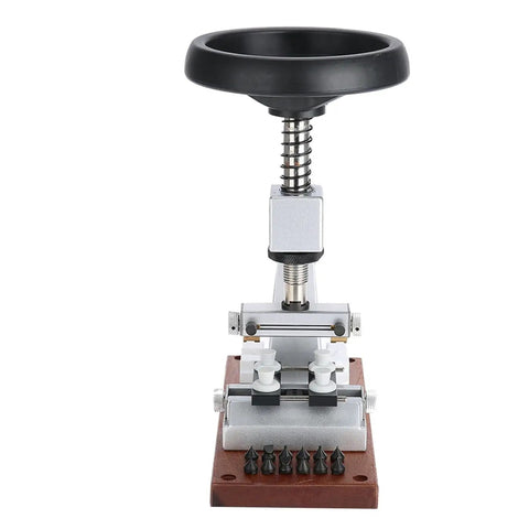 Metal Base Watch Case Back Opener Tool Adjustable Bench Fixture For Removing Oyster Screw Down And Snap Off Lids