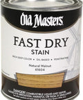 Top Notch Fast Drying Alkyd Wood Stain In Warm Natural Walnut Tone canister, one quart, oil-based, ideal for wood projects.