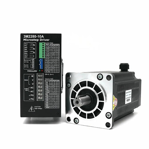 Boss Three Phase Stepper Motor Kit With 130BYGH350D 1.2 Degree 6.9A 50Nm Torque NEMA52 19mm Shaft Packed With 3M228010A Drive Ideal For CNC Engravers Milling DIY Robots 3D Printer Upgrades, motor and drive