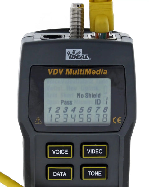 Pro Grade Multimedia Cable Tester With LCD Screen For Quick Wiremap Checks Of Low Voltage And Data Cables Verifies End To End Wiring On Twisted Pair Coax And Phone Cables Digital Design Built For Fast Accurate Results For Pros
