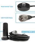 Go-To Dual Band Vehicle Ham Radio Antenna For VHF 136-174 MHz And UHF 400-470 MHz With Beefy Large Magnetic Base PL259 16 Ft Cable
