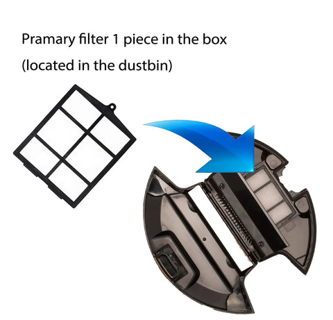 Replacement Parts Kit For AI Vacuum Cleaners Including Main Roller Brush, Filters, Foam And Primary Filter, Sweep Side Brushes