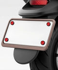 Six Pack Red Reflective Motorcycle License Plate Bolts And Nuts Kit With M5 Round Screws installed on motorcycle