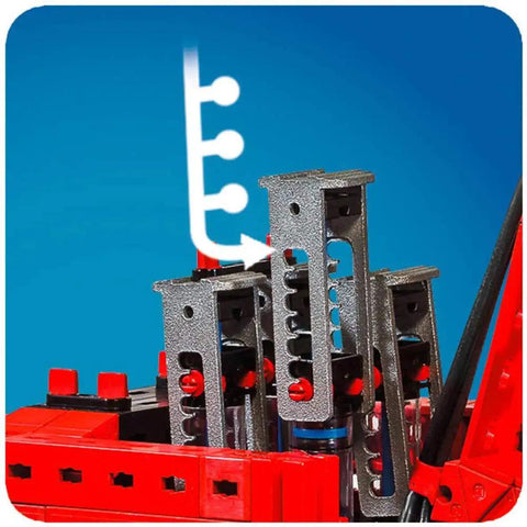 Pro Hydraulic Model Building Kit With 500 Pieces And Five Model Options For Realistic Hydraulic Learning And Hands On Build Sessions For Students And Makers. hydraulic model close-up