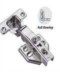 Stainless Steel Door Hinge With Hydraulic Damper Soft Close For Cabinet And Cupboard Doors Full Overlay Quiet Close Smooth Operation Durable Steel Connector