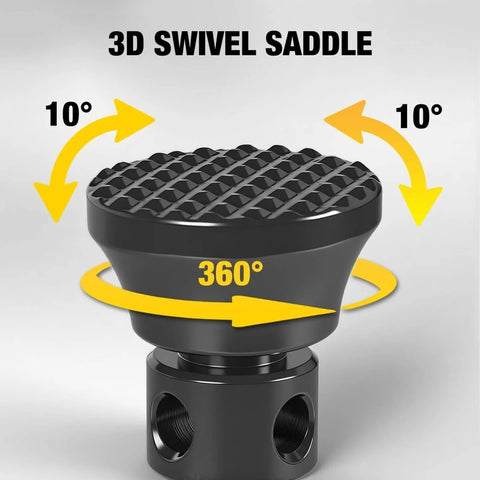 3D swivel saddle for Heavy Duty Five Ton Car Support Screw Jack For Home Garage Construction And Bridge Stabilization Pro Grade Lift