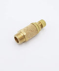 Heavy Duty Brass 1/8 Inch Male Npt Pneumatic Muffler Exhaust Throttle Air Filter side view with textured surface for industrial use.