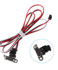 10 Pack Micro Mechanical End Stop Limit Switches With 1 Meter 3 Pin Cable for 3D Printers, showing cable and switch close-up.