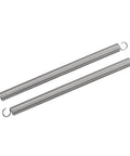 Two 3/8 x 6.5-in extended steel tension springs with dual hooks