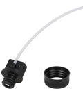 Replacement Cap And Straw Assembly For Little Green Machine Portable Cleaner, black plastic cap with clear straw