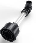 Universal Ac Drain Line Unclogger Tool And Hvac Pipe Cleaner Adapter featuring clear tube and black connectors for wet vacuum.