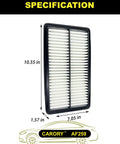 Engine Air Filter Replacement For Mazda CX5 2.0L 2.5L SkyActiv Naturally Aspirated 2013 2025 And Mazda 3 3 Sport 2012 2018, dimensions 10.55x7.05x1.57 inches, white filter with black frame, detailed specifications