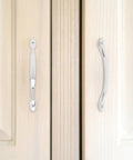 Two Pack Zinc Alloy Closet Door Handles Vintage Cabinet Pulls for Kitchen Wardrobe Cupboard Doors with 128mm Hole Spacing