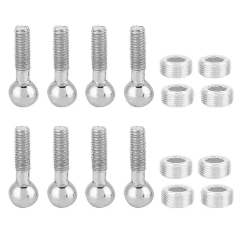 RC Ball Head Screws Metal with Hex Nuts for 1/10 Scale RC Cars Crawlers Trucks Durable Replacement Upgrade Parts Kit
