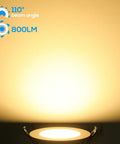 Essential Series 6 Inch Ultra Thin LED Recessed Lighting with J-Box Pack of 4, 1000 Lumen Dimmable Slim Panel Downlight, 110° beam angle