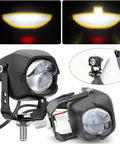 Brilliant Super Bright Led Headlight For Can-Am Outlander Adventure Atv And Ebike With High Low Beam Spotlights Delivers Killer Fog Light Auxiliary Lamp For Night Riding Safety And Clear Visibility In Heavy Rain. Black metal LED headlight with mount