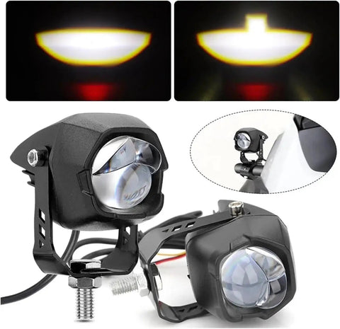 Brilliant Super Bright Led Headlight For Can-Am Outlander Adventure Atv And Ebike With High Low Beam Spotlights Delivers Killer Fog Light Auxiliary Lamp For Night Riding Safety And Clear Visibility In Heavy Rain. Black metal LED headlight with mount