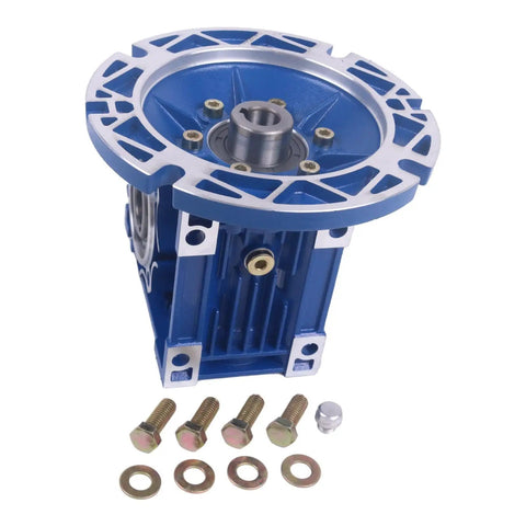 Worm Gear Speed Reducer 10 To 1 Ratio 56C Mount Hollow Shaft Output 637 Lb In 2.06 HP At 1750 RPM Heavy Duty Industrial Gearbox