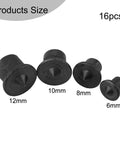 16 Piece Steel Dowel Center Point Set for Woodworking 6mm 8mm 10mm 12mm Hole Alignment and Tenon Joint DIY Furniture Positioning Tool