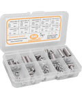 Ultimate 50-Piece Stainless Steel Threaded Inserts For M5x0.8 Repair Kit To Fix Stripped Threads And Restore Fastening Power On Metal Or Plastic Parts With Rust Proof Precision For Any Gnarly Industrial Job. 50-piece organizer case with M5x0.8 stainless threaded inserts