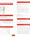 User manual page for the Arms And Back Shower Chair With Tool Free Assembly, showing setup instructions and diagrams.