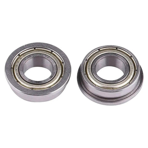 Mini Ball Bearings Set, 10 Pcs F688ZZ Steel Double Shielded Flange Miniature Bearings For Motors, High Precision, Low Noise, Durable Bearing Kit, 8x16x5mm, two steel bearings