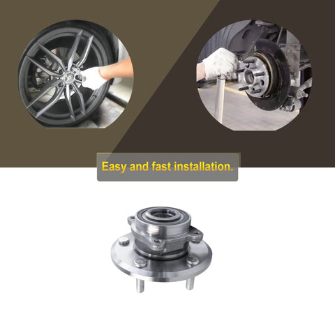 Front Wheel Hub Bearing Assembly For 2009-2016 Dodge Journey And 2014-2015 Ram ProMaster 1500 2500 3500, 5 Lug, Set Of 2, installation